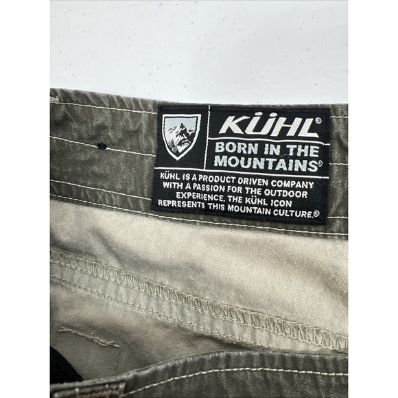 Kuhl Renegade Men's Olive Green Utility Cargo Hiking Trail Shorts Size 36 - Picture 15 of 16